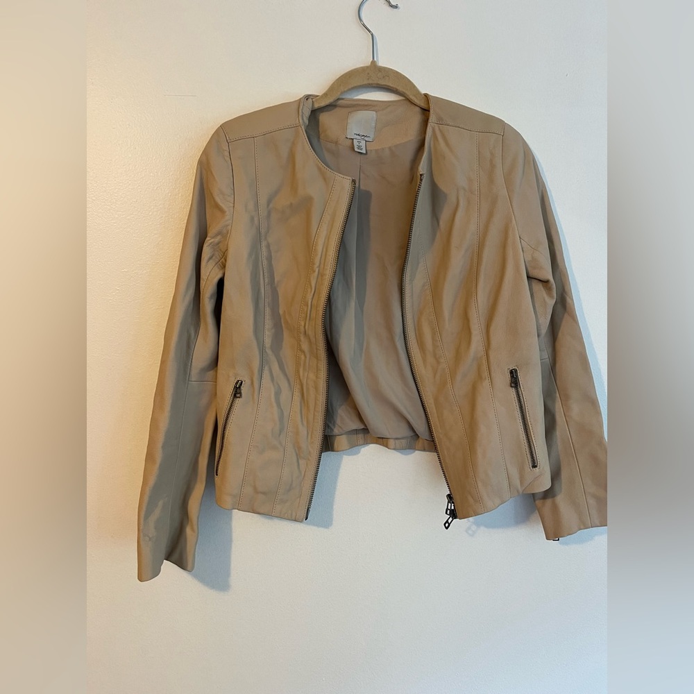 Halogen leather jacket